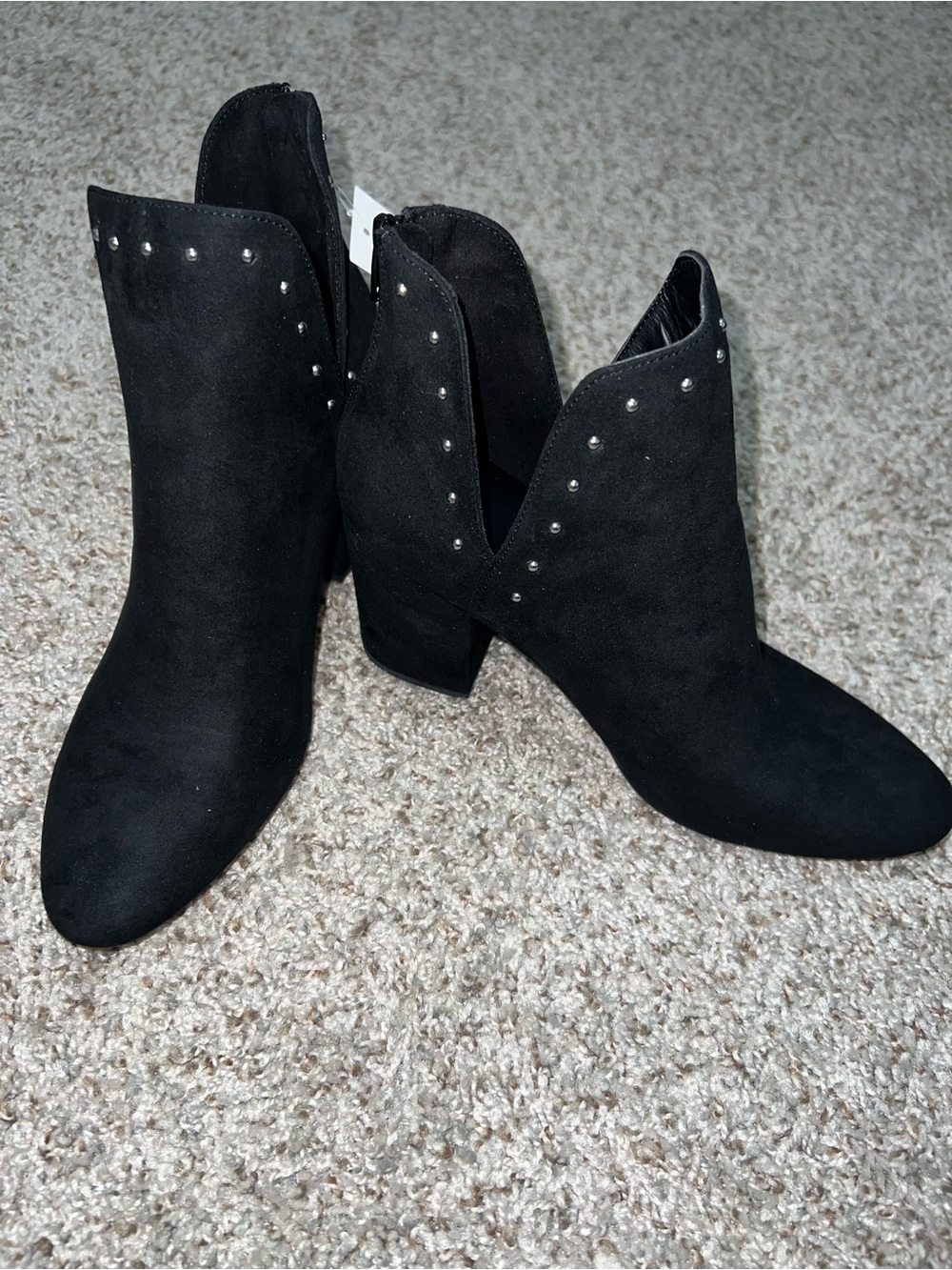 Caroline Black Studded Ankle Boots
